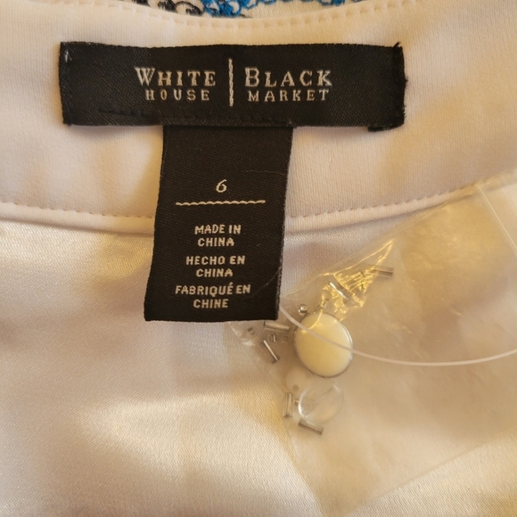 NWT WHBM White Heavily Embellished Sleeveless Dress Size 6 - Picture 8 of 8